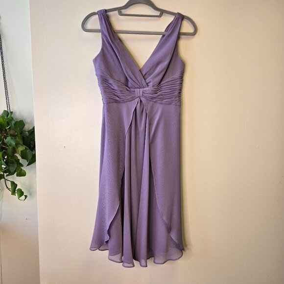 Bridesmaid Fairycore Y2K Empire Babydoll Mini Knee Length Whimsical Chiffon Lave - Picture 2 of 11